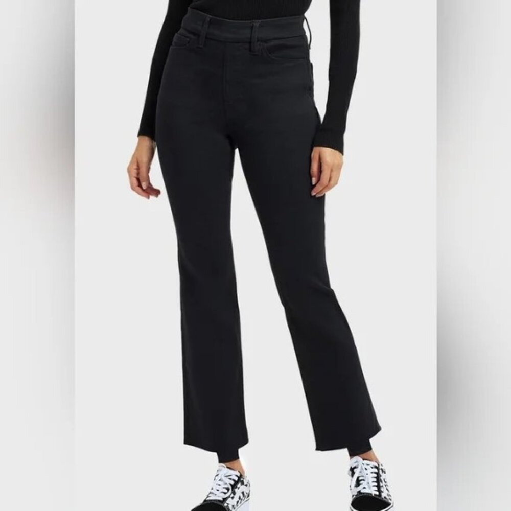 Good American Black Straight Leg Jeans